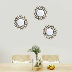 GENERICO - SET ESPEJOS REDONDO DECORATIVOS EN FORMA GEOMÉTRICAS