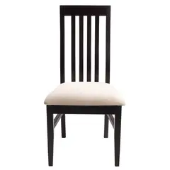 BETA NATIVA - Pack 2 sillas Florencia color negro wengue tapiz beige