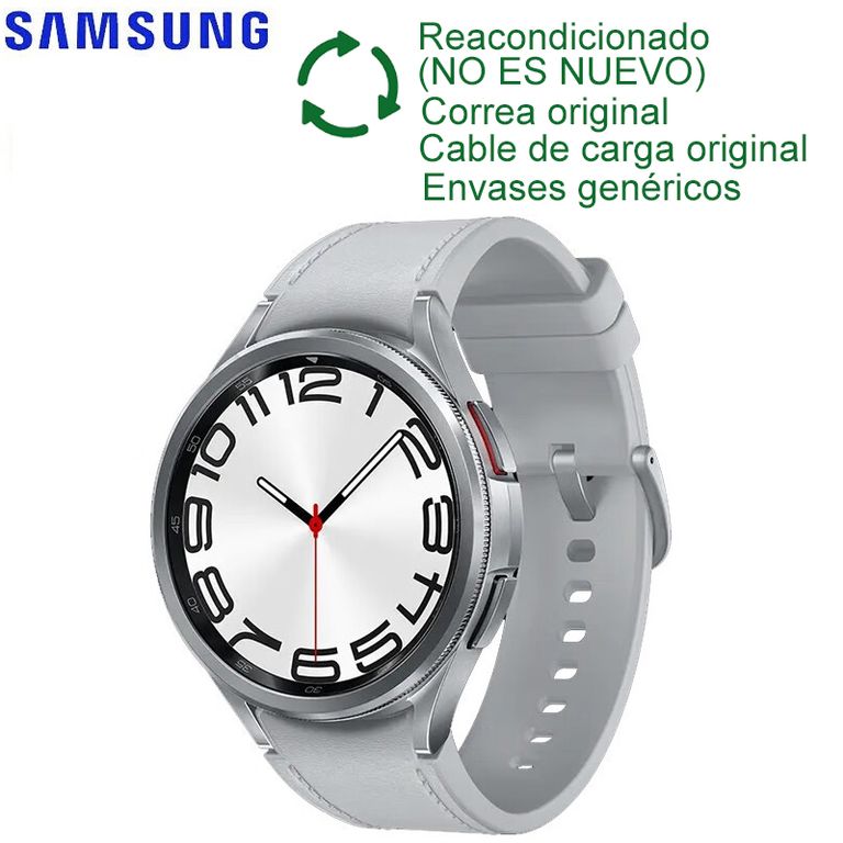 Galaxy Watch 6 Classic 47mm Reacondicionado SemiNuevo Plateado
