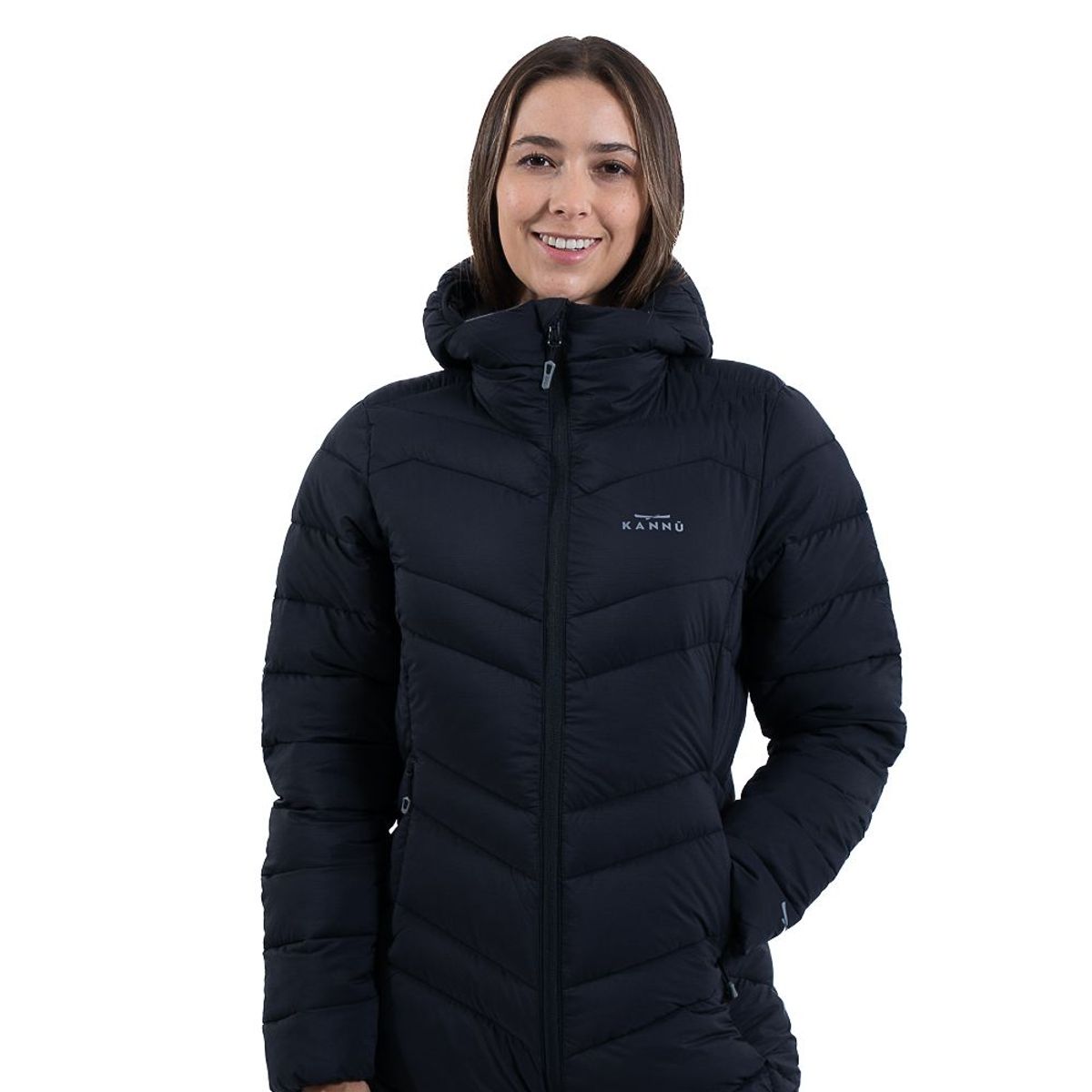 KANNU - Parka Larga Térmica Mujer Cisne
