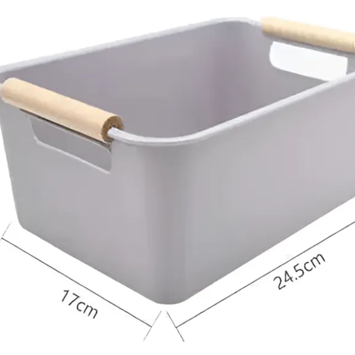 GENERICO - Caja organizadora plástica con asas 24.5x17x10 cm