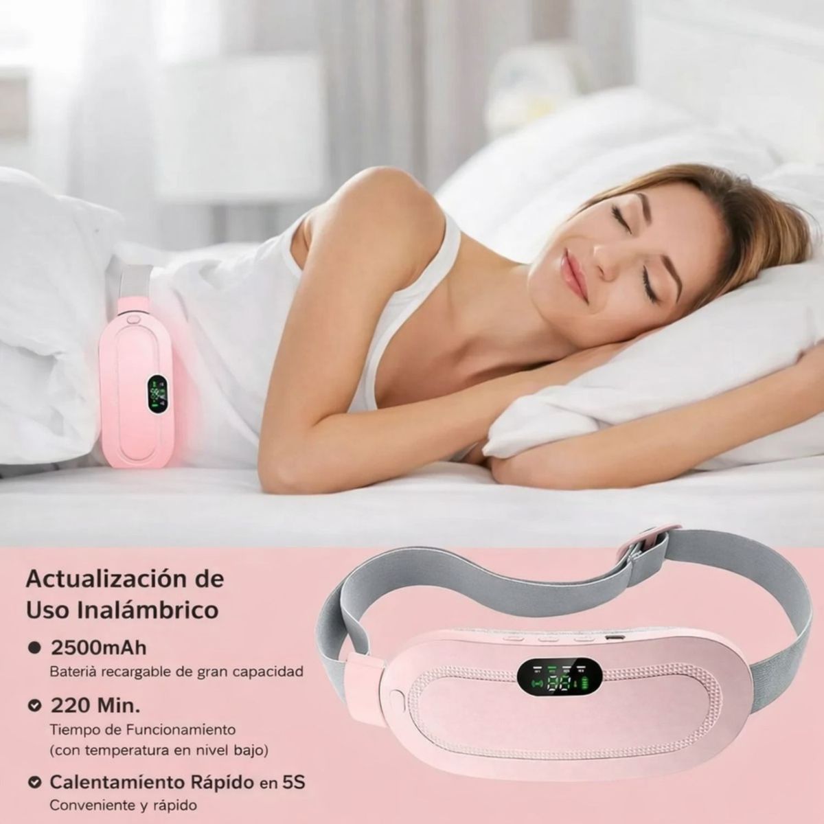 GENERICO - CINTURON PARA CÓLICOS Y DOLORES MENSTRUALES- ALIVIO INMEDIATO Y CONFORT TOTAL EN TUS DÍAS DIFÍCILES