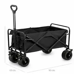 GENERICO - Carro Plegable 4 ruedas de 100 kg NEGRO