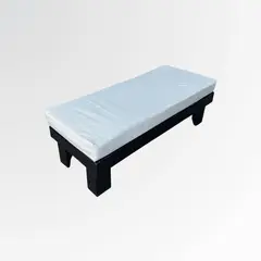 GENERICO - Set Living Terraza Negra Madera + Mesa Centro