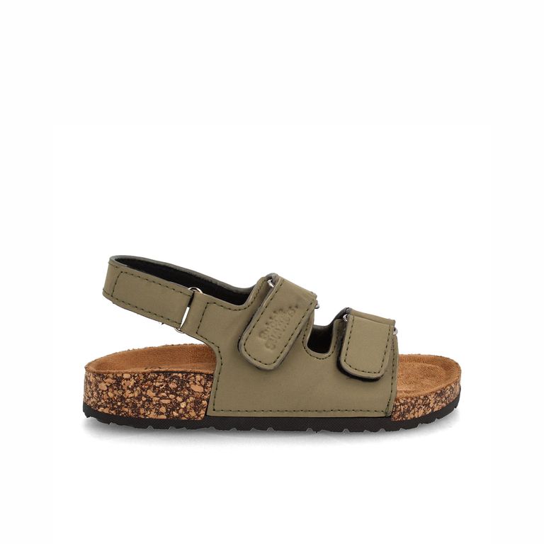 Sandalia Nino Bubblegummers Frazer Khaki Beige 30