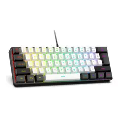 ADLIU - Teclado Mecánico Gamer Qwerty Inglés Us Para Pc Con Luz Rgb