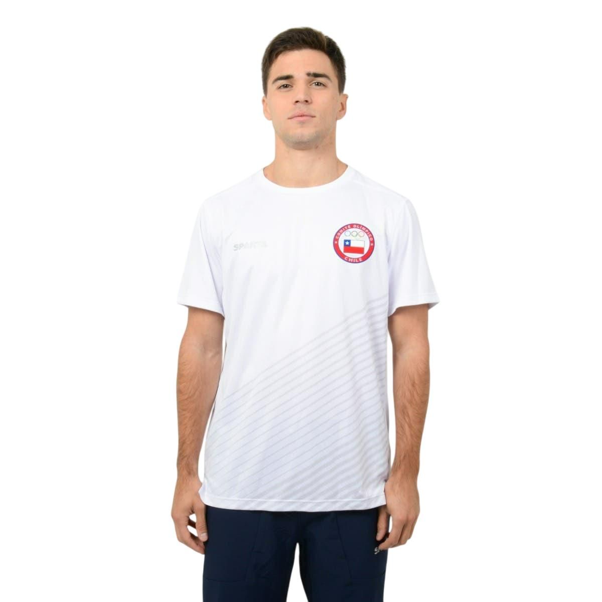 SPARTA - Polera Running Hombre Sparta Team Chile Blanca