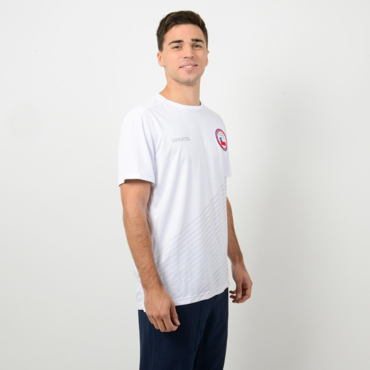 SPARTA - Polera Running Hombre Sparta Team Chile Blanca