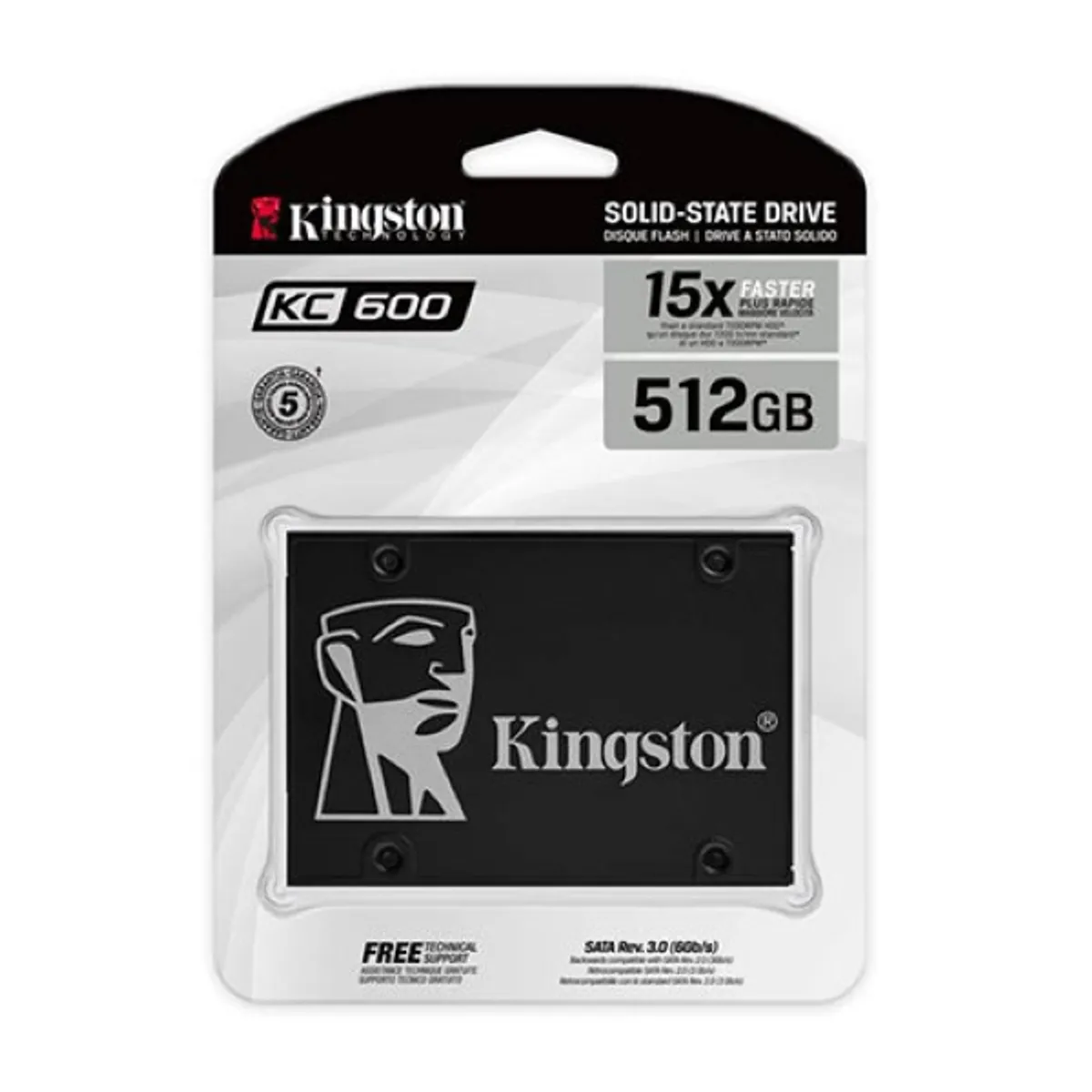 KINGSTON - SSD 2.5" - 512 GB - Kingston KC600 - SATA 3 (6.0 Gb/s)