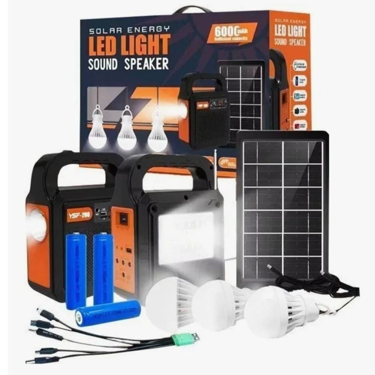 GENERICO - Solar Iluminación Lámpara Radio Fm Altavoz Banco Energía