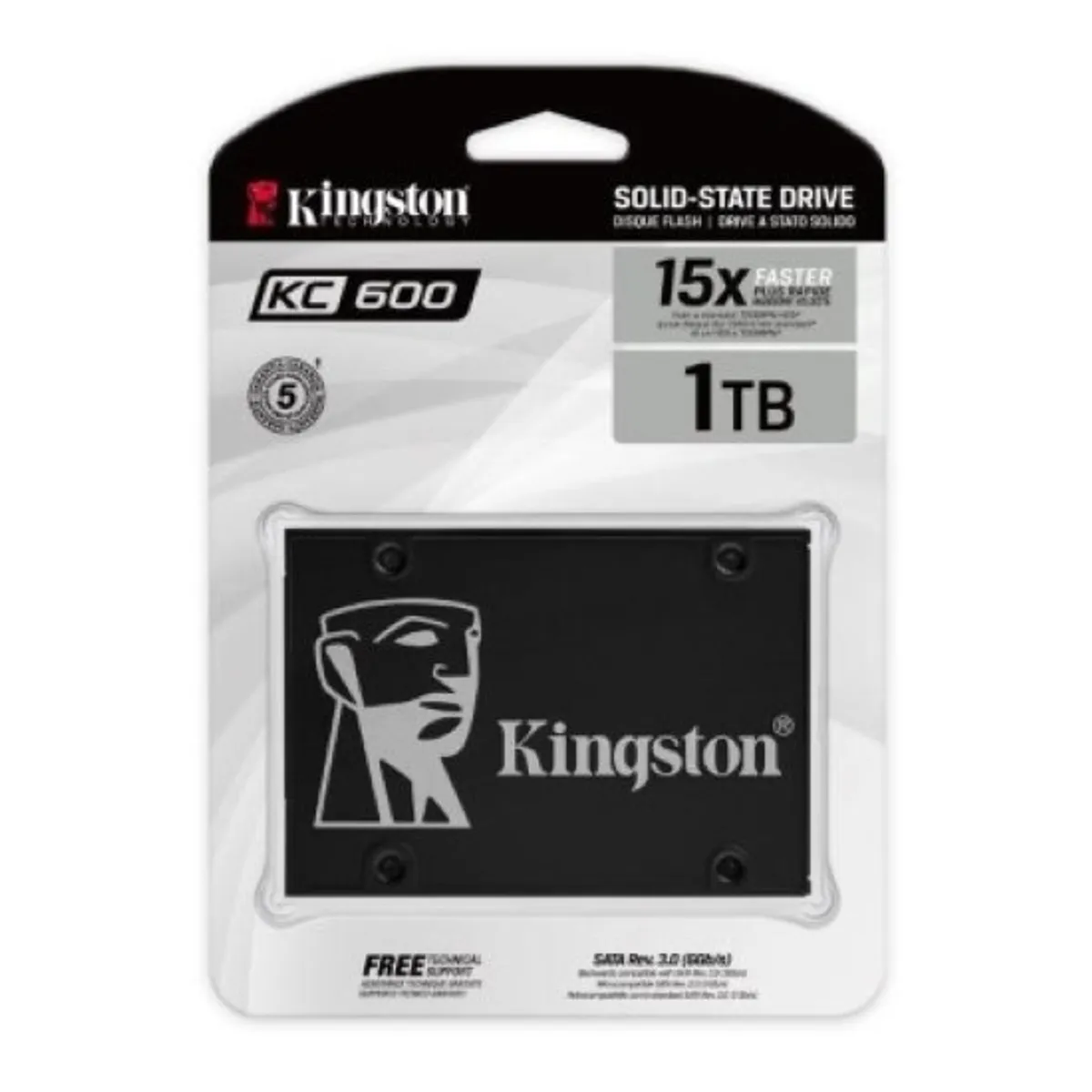 KINGSTON - SSD 2.5" - 1 TB - Kingston KC600 - SATA 3 (6.0 Gb/s)