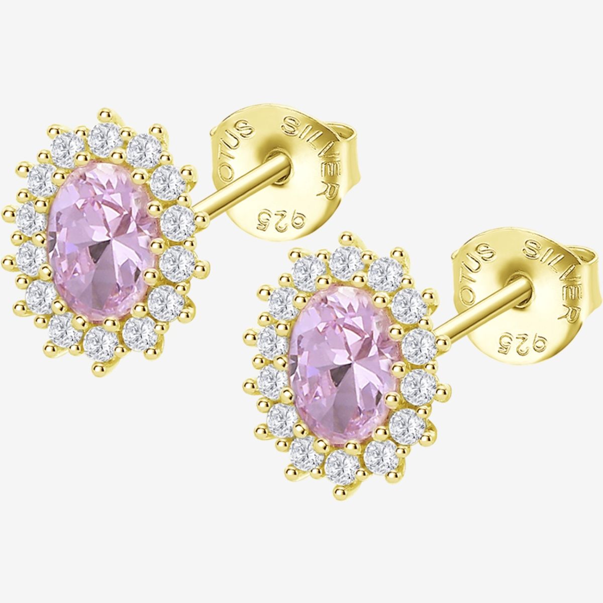 LOTUS SILVER - Aros LP3459-4/8 Lotus Silver Dorado Mujer Leros