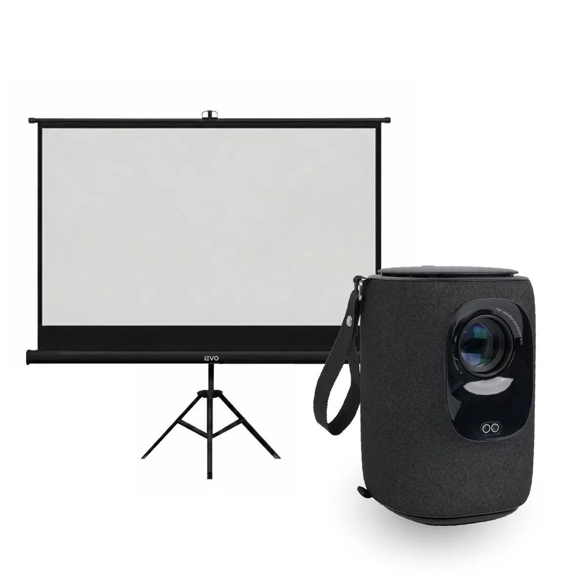 LEVO - Proyector Portatil Nova 9000lm + Telón 60" Negro LEVO