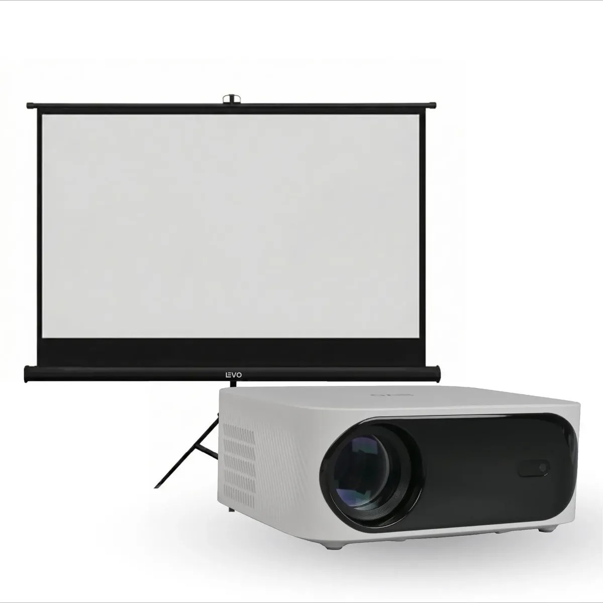 LEVO - Proyector Portatil Orion 12000lm + Telón 100 Negro LEVO