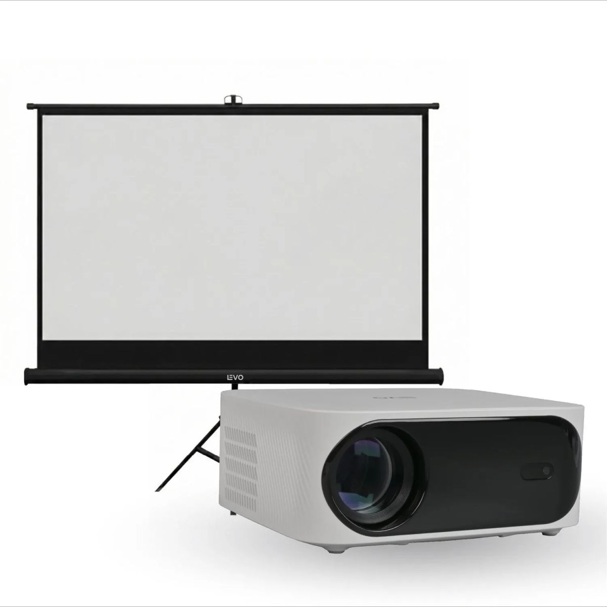 LEVO - Proyector Portatil Orion 12000lm + Telón 100 Negro LEVO