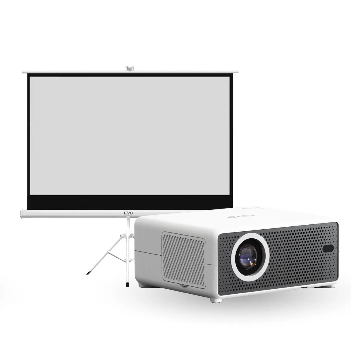 LEVO - Proyector Portátil Hexa 8000lm + Telón 60 LEVO