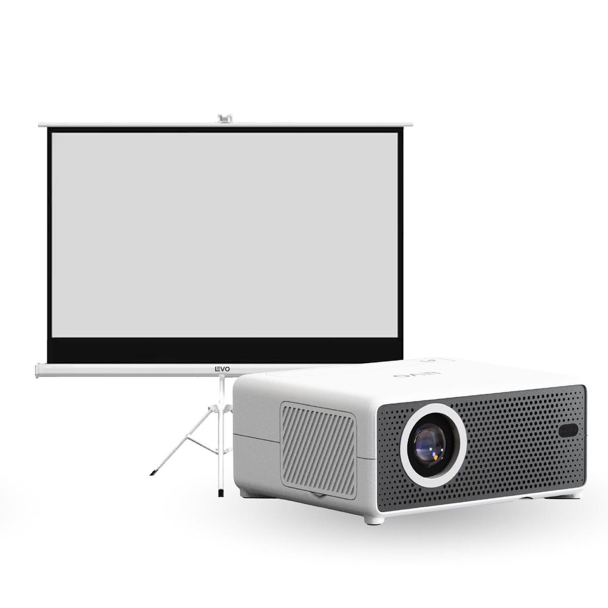 LEVO - Proyector Portátil Hexa 8000lm + Telón 60 LEVO