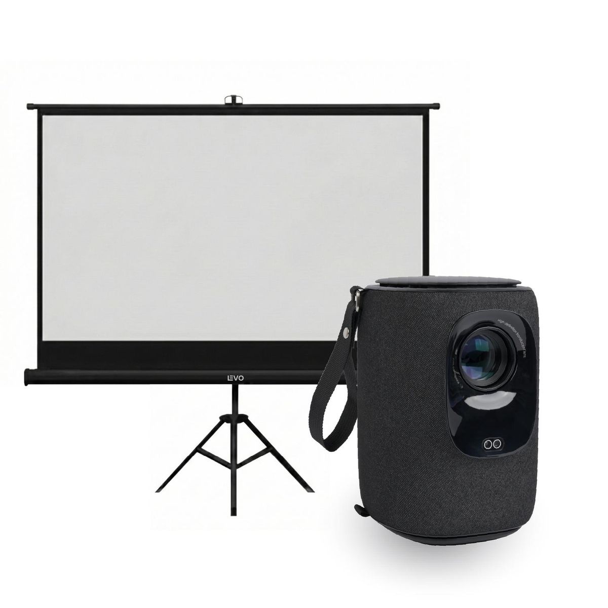 LEVO - Proyector Portatil Nova 9000lm + Telón 100" Negro LEVO