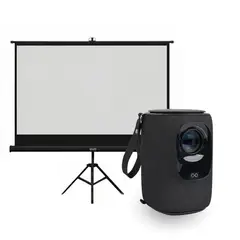 LEVO - Proyector Portatil Nova 9000lm + Telón 100" Negro