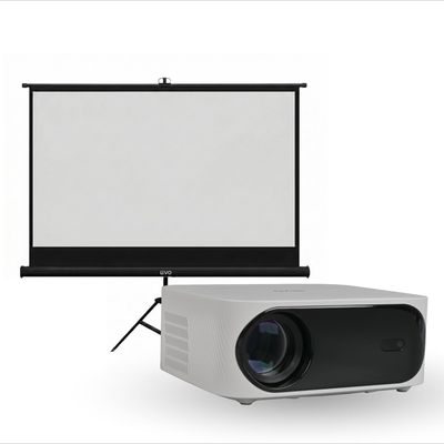 Levo Proyector Portatil Orion 12000Lm + Telón 80"" Negro