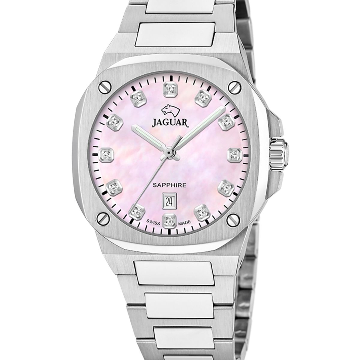 JAGUAR - Reloj J1027/6 Jaguar Swiss Rosa Mujer Rondcarre
