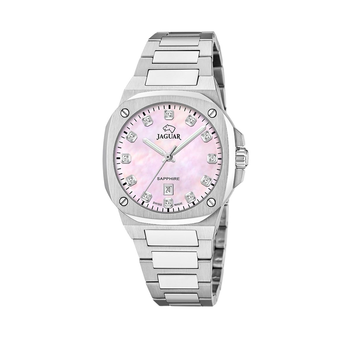 JAGUAR - Reloj J1027/6 Jaguar Swiss Rosa Mujer Rondcarre