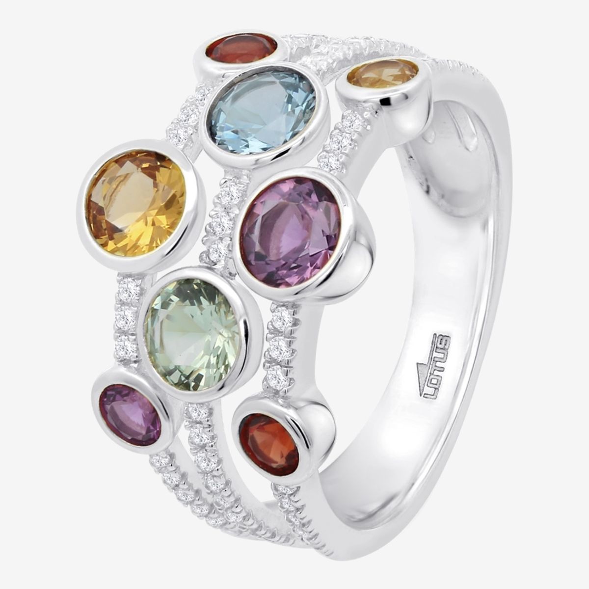 LOTUS SILVER - Anillo LP3878-3/116 Lotus Silver Plateado Mujer Leros