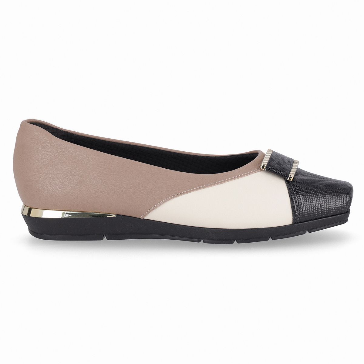 PICCADILLY - Zapato Mujer Crema/Negro Fernanda Piccadilly