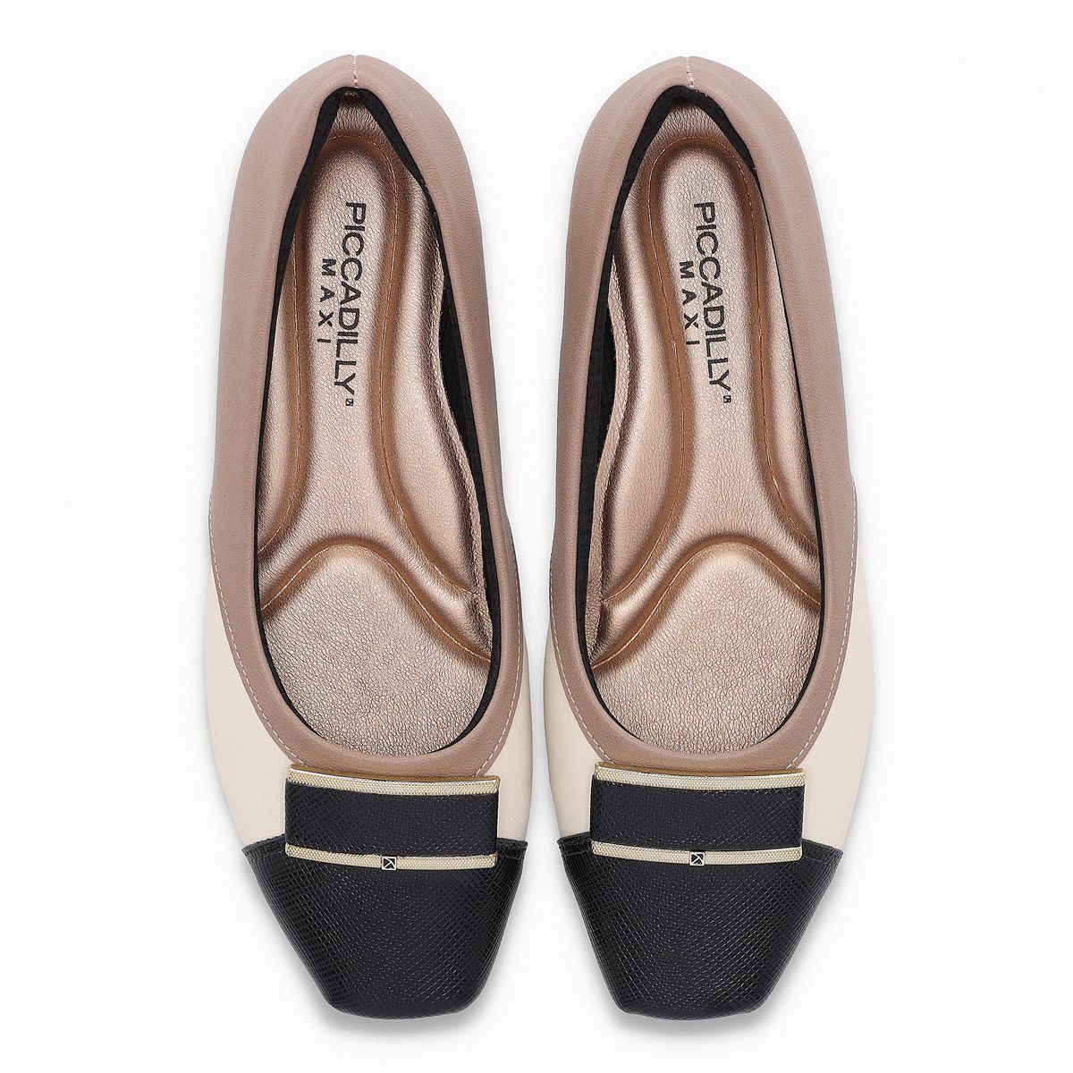PICCADILLY - Zapato Mujer Crema/Negro Fernanda Piccadilly