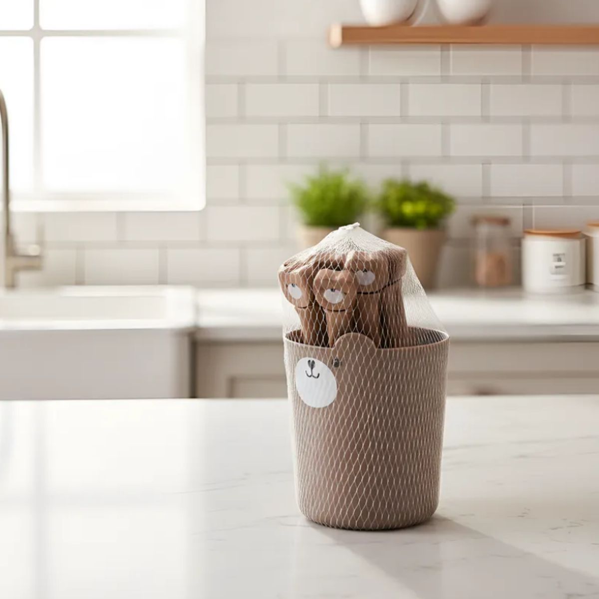 GENERICO - Set De Pinzas Para Sellar Bolsas Con Vaso De Oso Kawaii