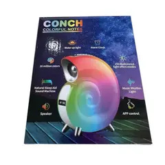 GENERICO - PARLANTE INALÁMBRICO RELOJ DESPERTADOR BLUETOOTH LED RGB CARACOL