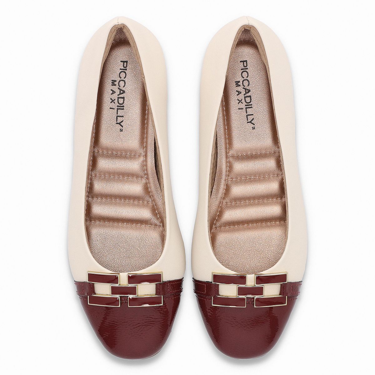 PICCADILLY - Ballerina Mujer Crema/Burdeo Michelle 05 Piccadilly