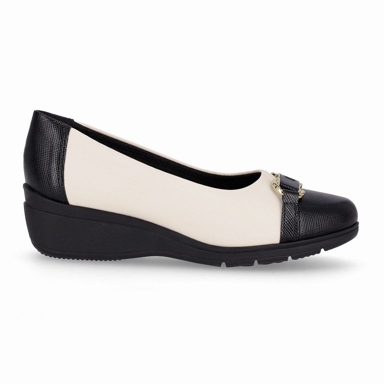 Zapato Mujer Negro/Crema Beth 02