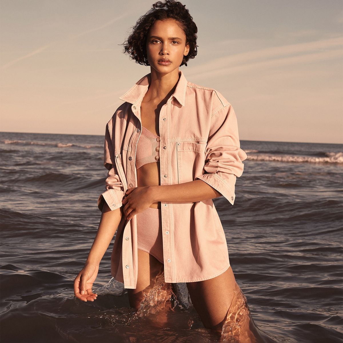 MANGO - Sobrecamisa Denim Oversize Michele Mujer