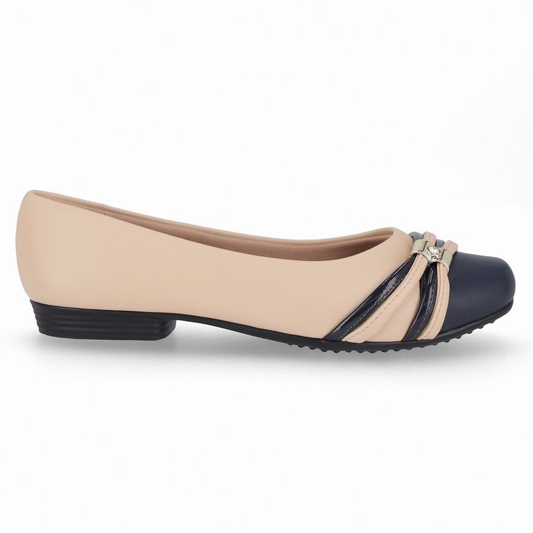 Ballerina Mujer Beige/Azul Raquel
