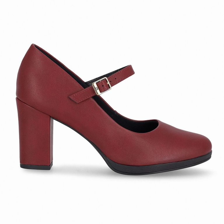 Zapato Mary Jane Mujer Burdeo Deise 012