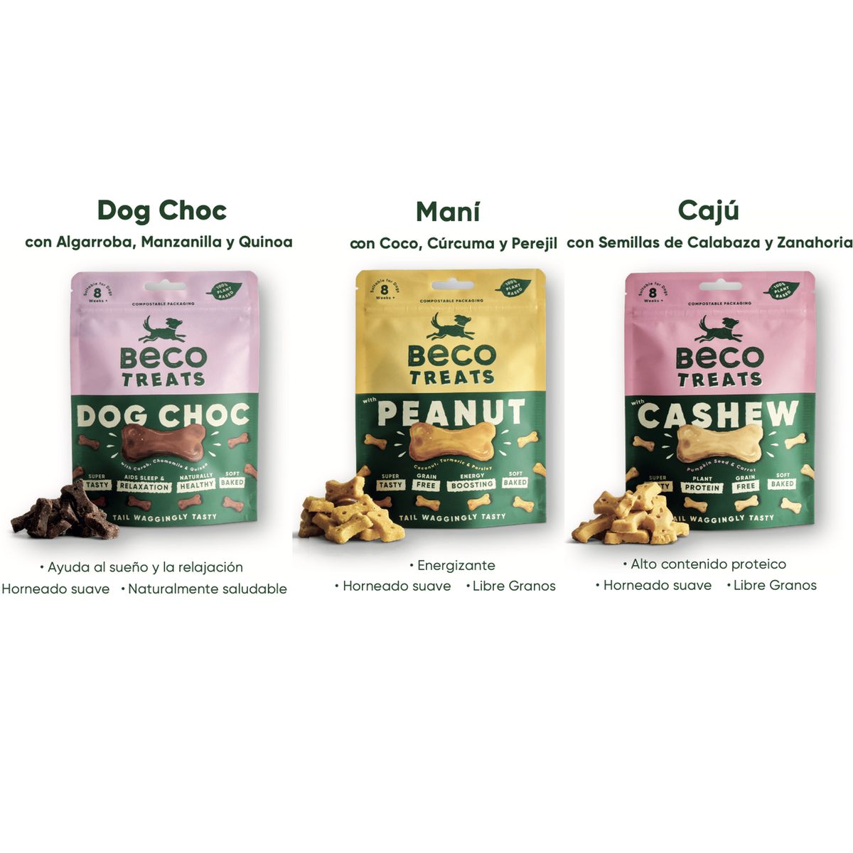 GENERICO - Pack Snack Beco Treats Chocolate Caju Y Maní 210g