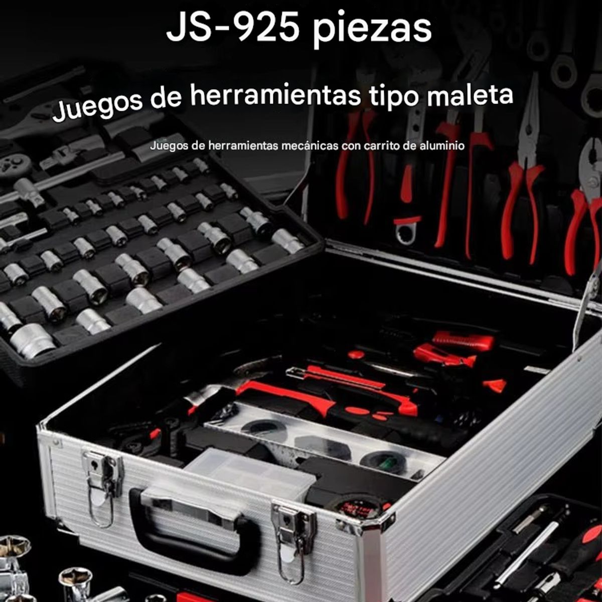 MOVI - Juego de Herramientas de Reparación Profesional 925 Piezas  Set Mecánico y Hogar con Caja de Aluminio
