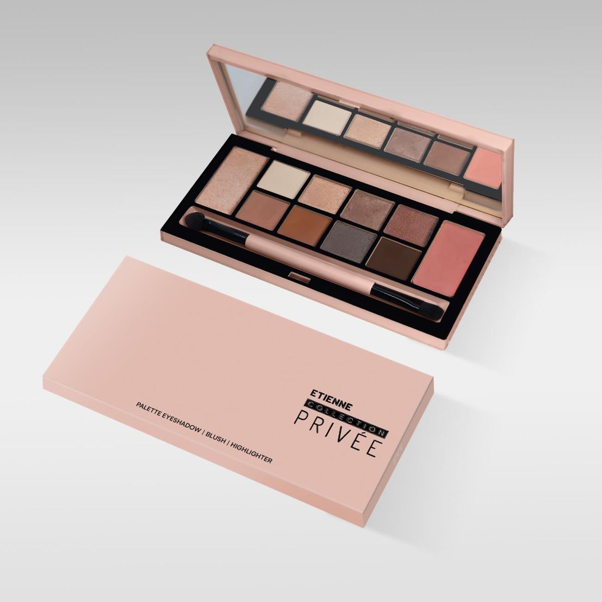 ETIENNE - Privee Paleta de Sombras Rubor e Iluminador Nudes