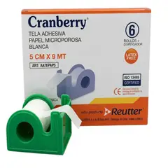 CRANBERRY - Tela Adhesiva Papel Microporosa 5cm Pack 6 Unid.