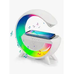 GENERICO - Lámpara De Mesa Altavoz Bluetooth Inteligente Atmósfera Color de la estructura Blanco