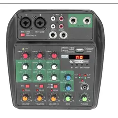 GENERICO - Mini mezclador de sonido, tablero de DJ portátil de 4 canales
