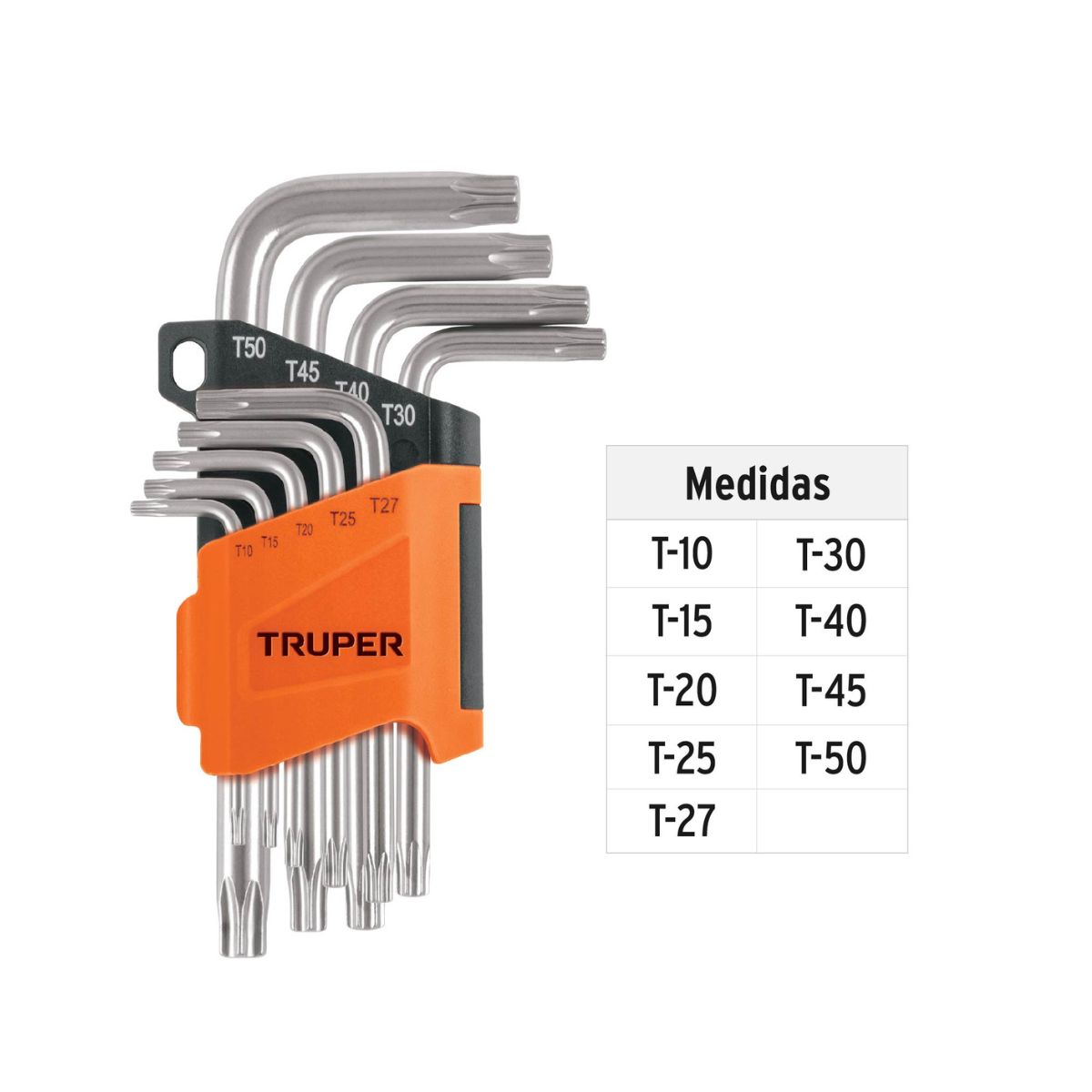 TRUPER - Juego 9 Llaves Torx Truper Organizador Abatible