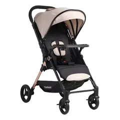 GENERICO - Coche Paseo Compacto Plegable con Frenos Beige