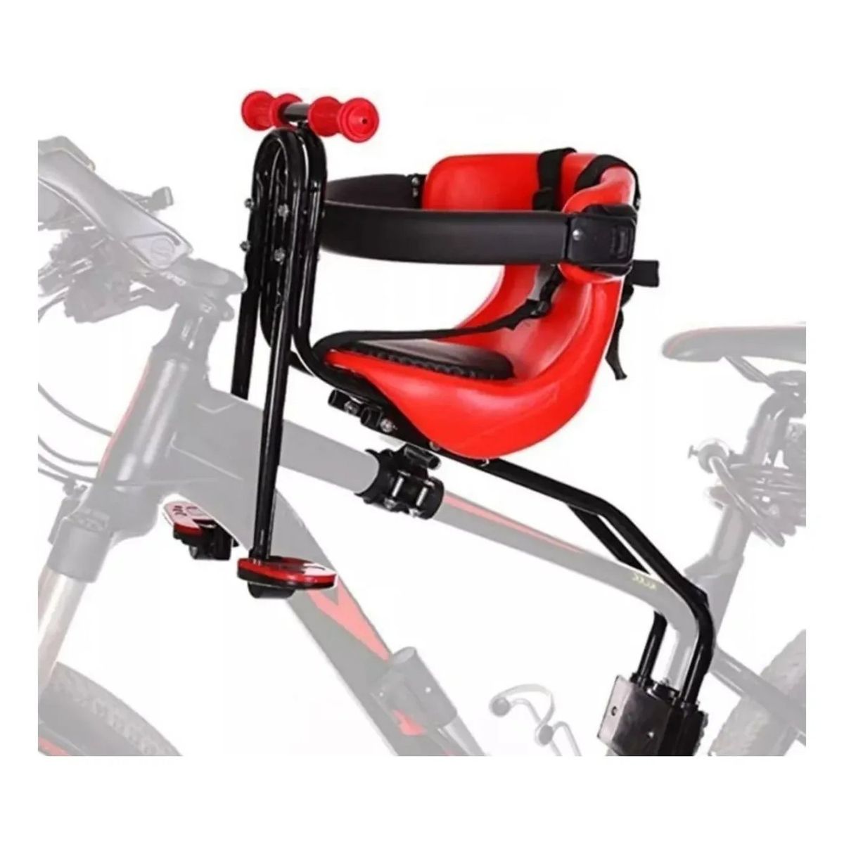 GENERICO - Asiento Delantero Para Bicicleta Infantil Ajustable Marco De Aluminio