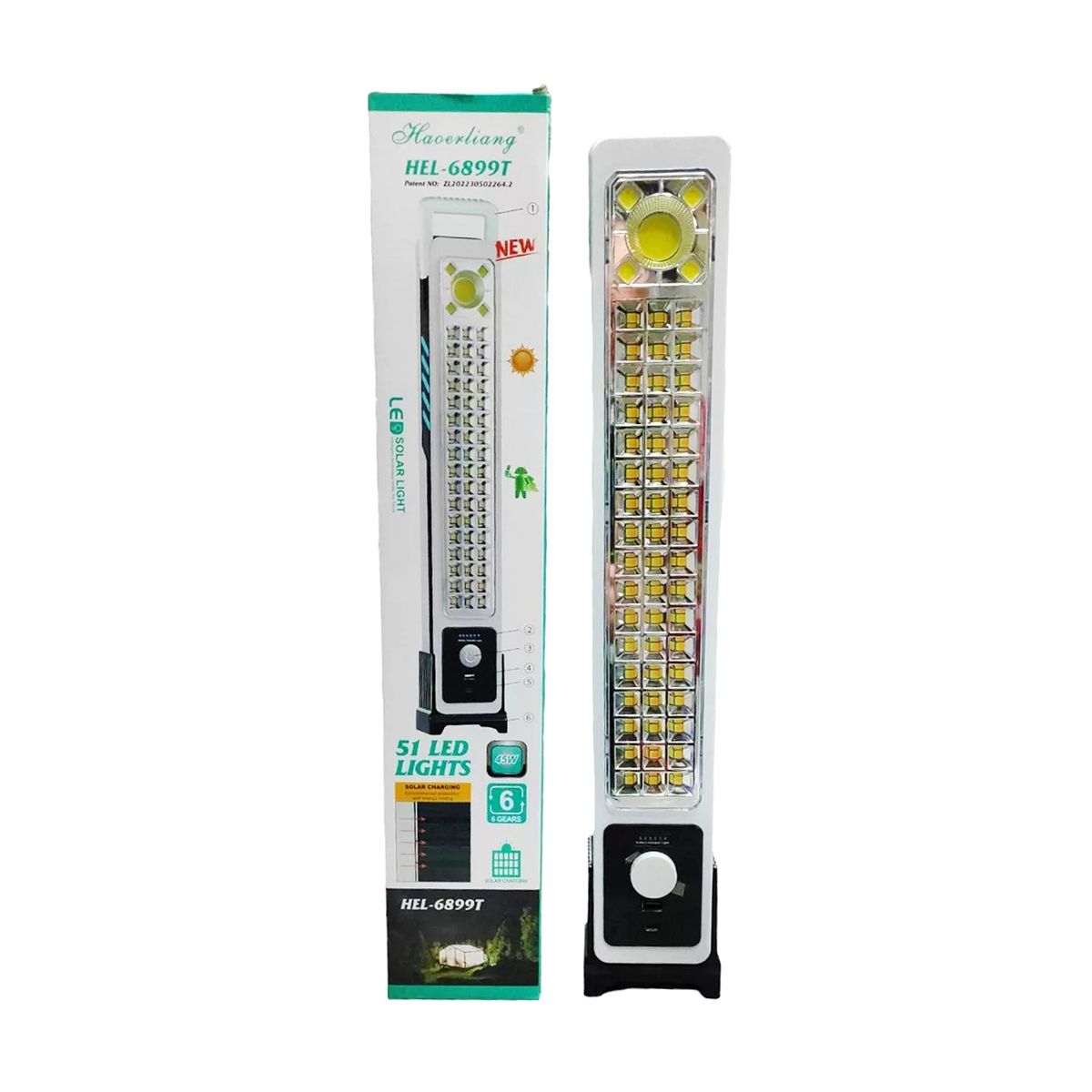 GENERICO - LINTERNA DE EMERGENCIA SOLAR RECARGABLE PORTATIL