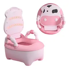 GENERICO - Orinal Infantil Ergonómico Rosa Diseño Animal Antideslizante