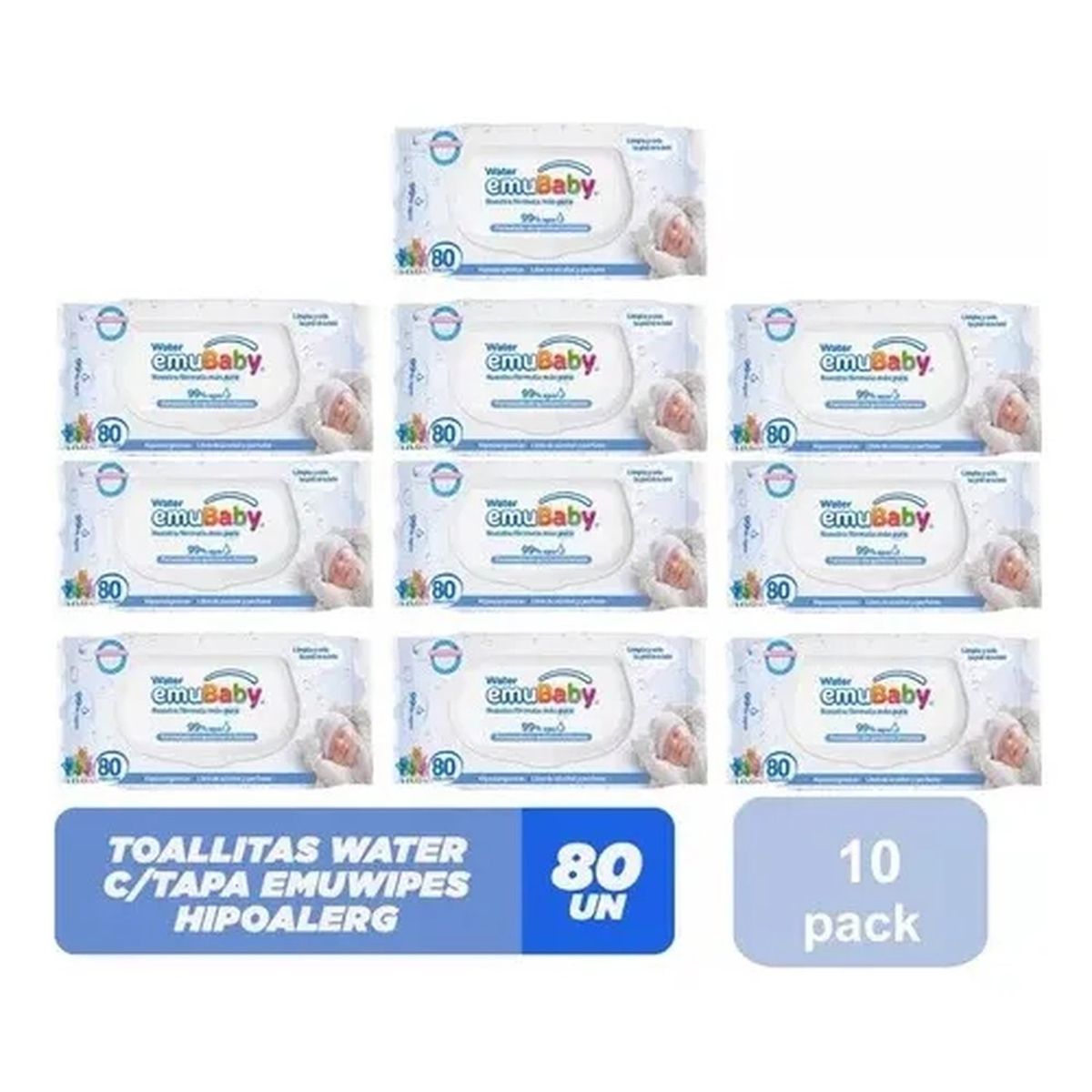 GENERICO - Toallitas Húmedas para Bebé Hipoalergénicas 80 Unidades