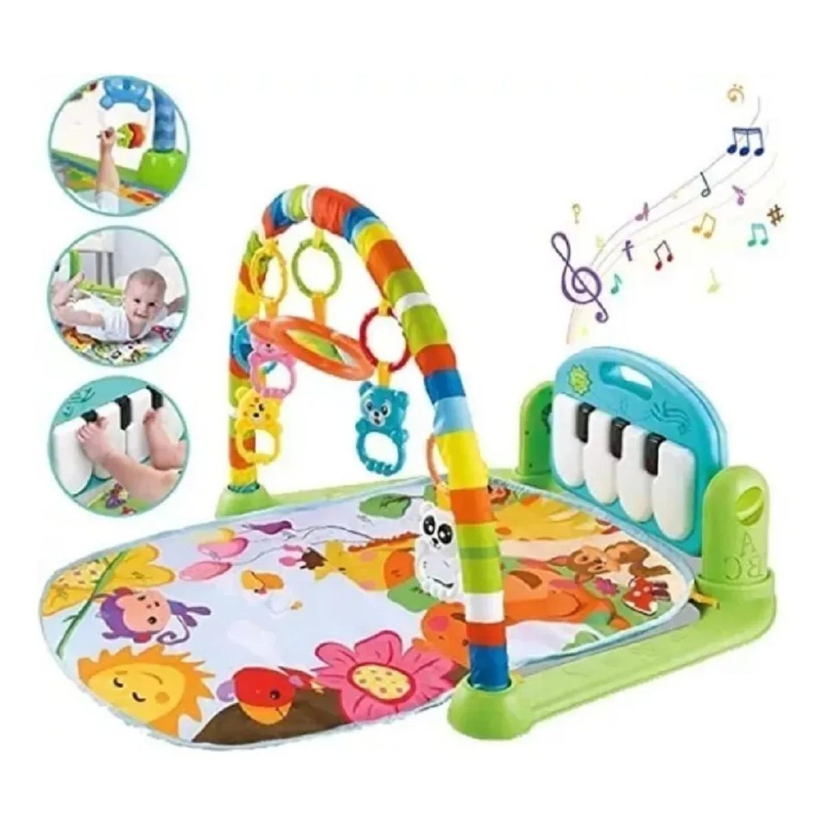 GENERICO - Alfombra De Juego Para Bebés Con Piano Interactivo Multicolor