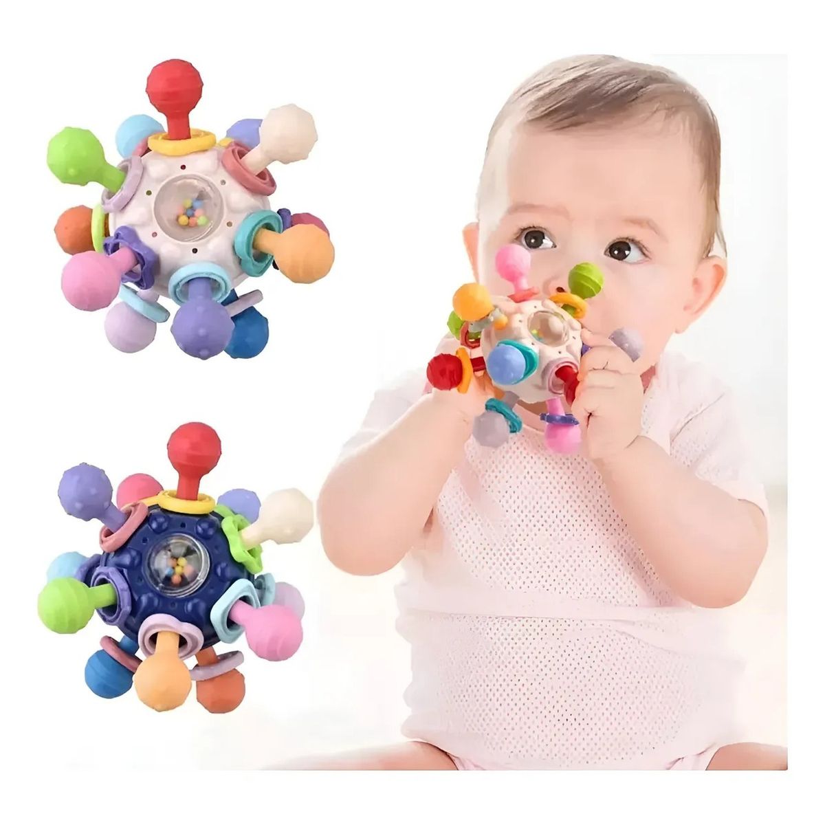 GENERICO - Juguete Sensorial de Silicona Blanda Bebé Multicolor Multitexturas